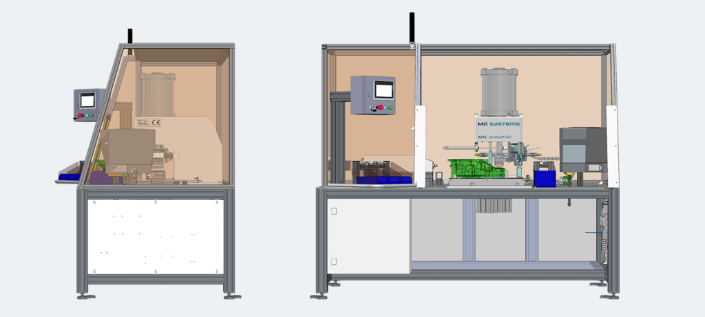 Asvolium 01 machine d’assemblage de pièces automobile développée par MG Systems
